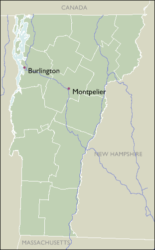 City Zip Code Maps of Vermont