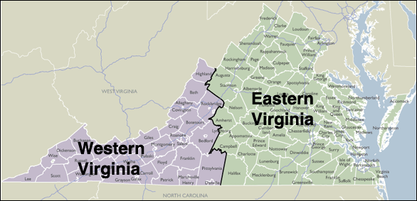 county maps of virginia. County Zip Code Maps of