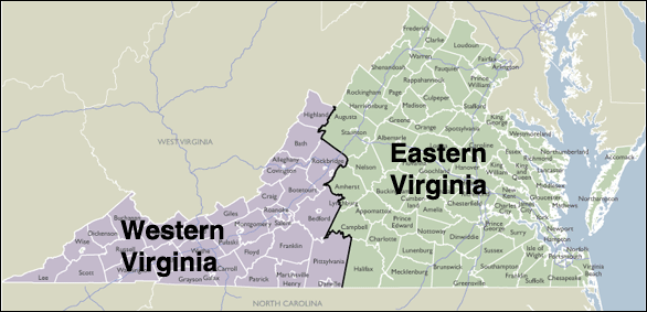 County Zip Code Maps of Virginia