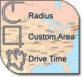 Custom Area 5 Digit Zip Code Maps