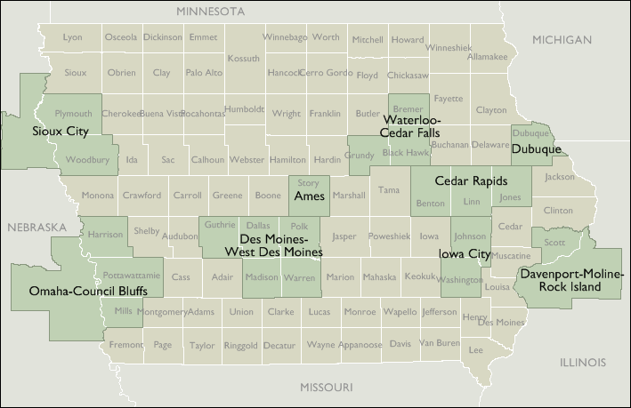 Iowa Zip Code Map Images