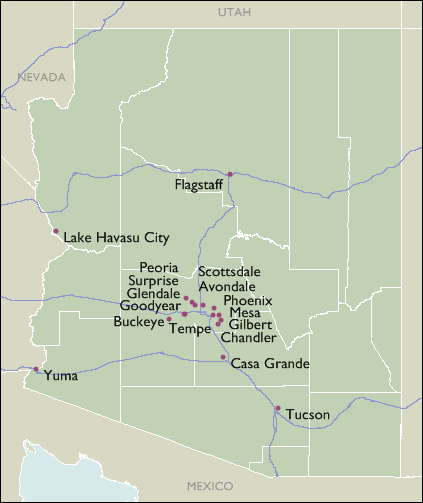 City Zip Code Maps Of Arizona