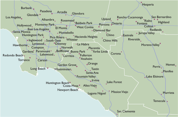 City Zip Code Maps of California