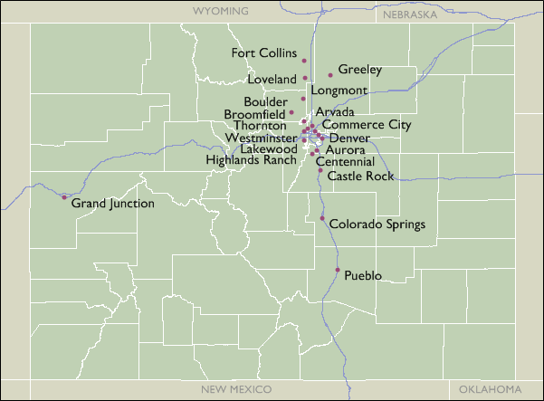 City Map of Colorado