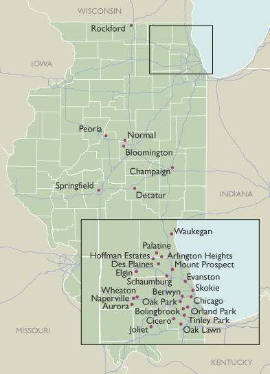 City Map of Illinois