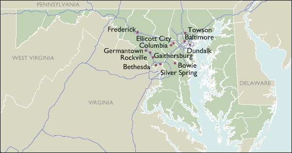 City Map of Maryland