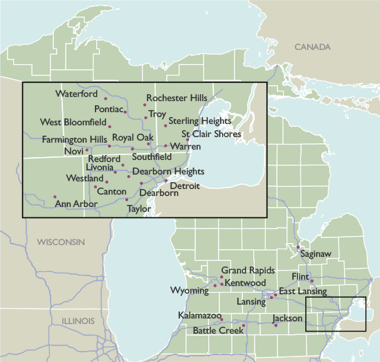 City Map of Michigan