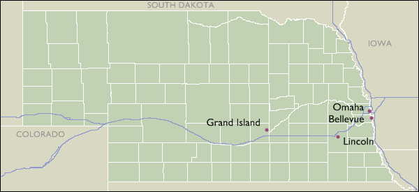 City Map of Nebraska