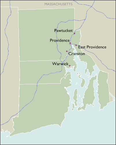 City Map of Rhode Island