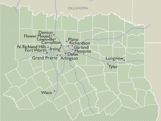 City 5 Digit Zip Code Maps of Texas