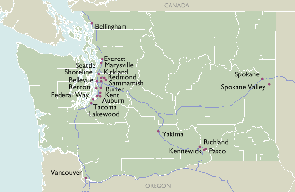 City Map of Washington