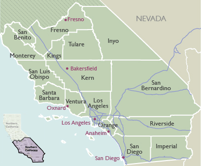 County Zip Code Maps of California