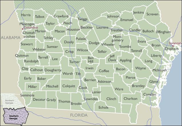 County Map of Georgia