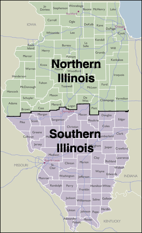 County Map of Illinois