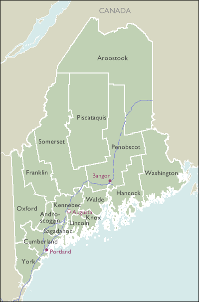 County Map of Maine