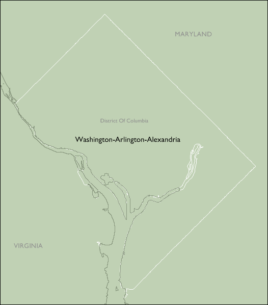 Metro Area Map of District Of Columbia