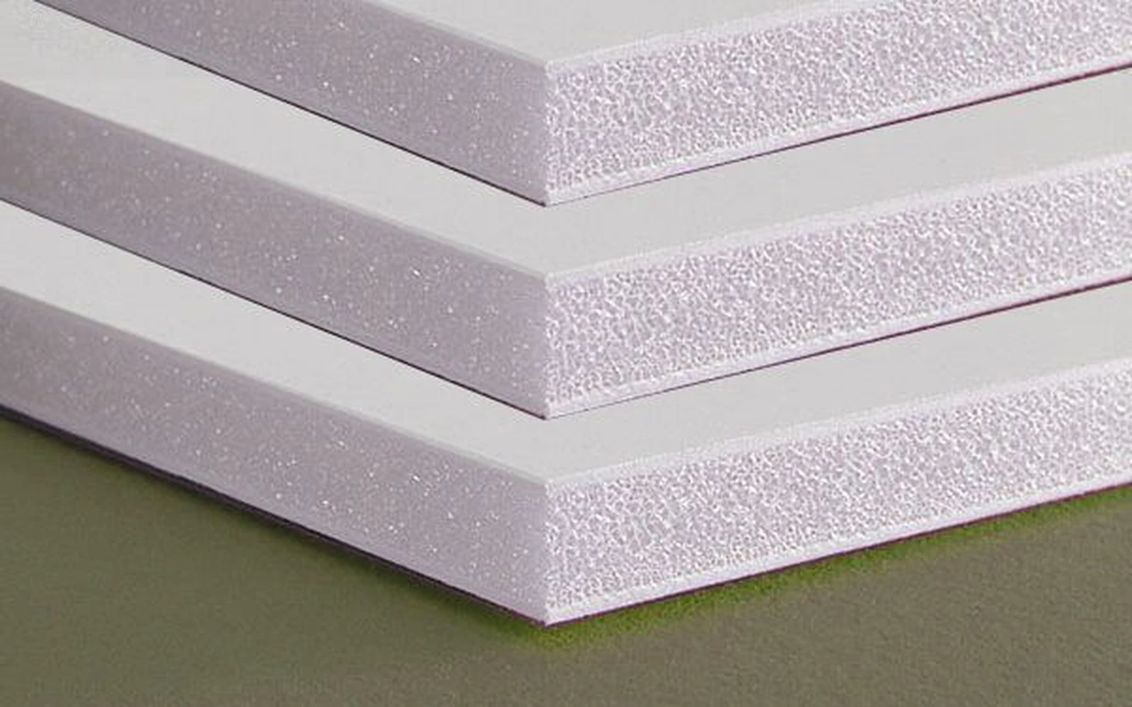Mounting board samples stacked to show their cut edges