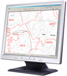 Codington Digital Map Red Line Style