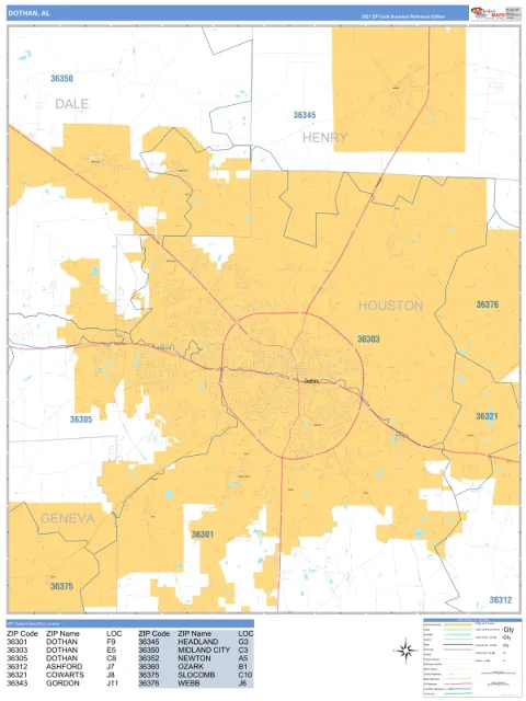 Dothan, AL city map
