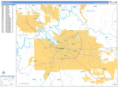 Montgomery, AL city map