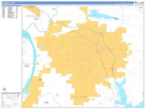 Conway, AR city map
