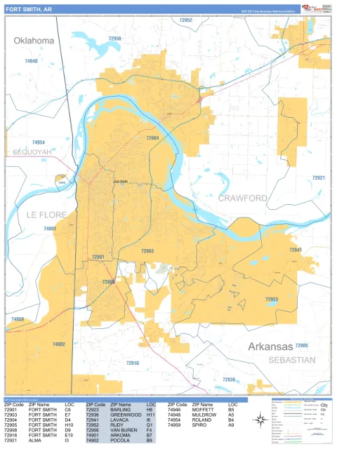 Fort Smith, AR city map