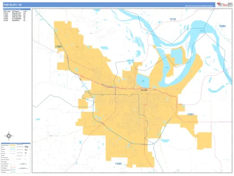 Pine Bluff, AR city map