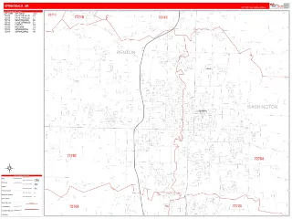 Springdale, AR RedLine style ZIP Code wall map