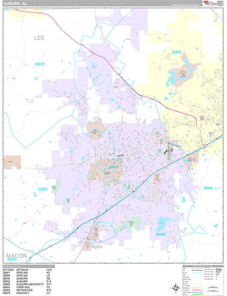 Auburn, AL Digital Map preview
