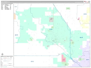 Casa Grande, AZ Classic style ZIP Code wall map