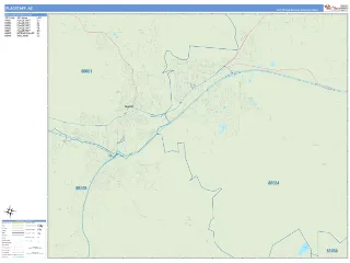 Flagstaff, AZ Business Reference style ZIP Code wall map