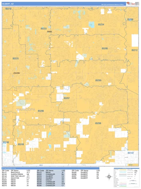 Gilbert, AZ city map