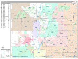 Glendale, AZ Classic style ZIP Code wall map