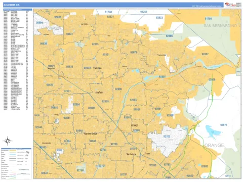 Anaheim, CA city map