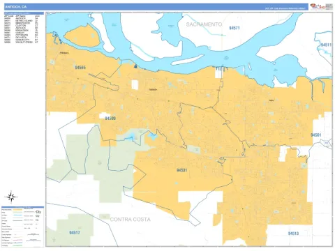 Antioch, CA city map