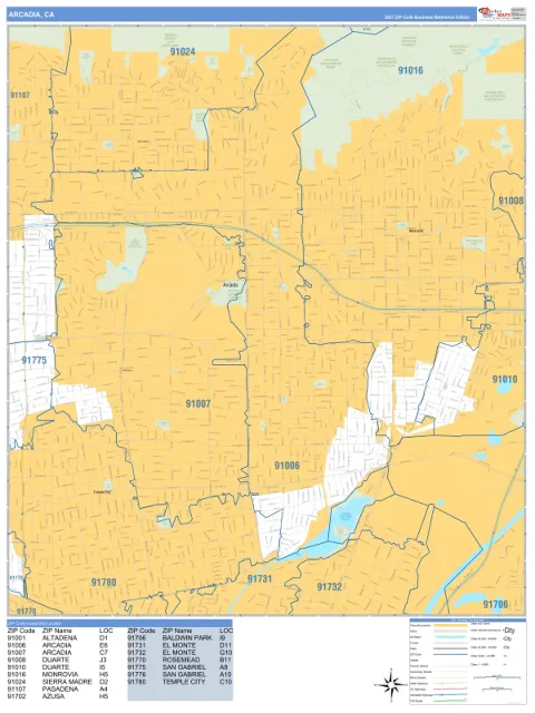 Arcadia, CA city map