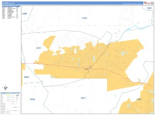 Camarillo, CA Business Reference style ZIP Code wall map