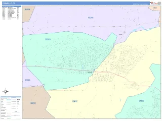 Camarillo, CA ColorCast style ZIP Code wall map