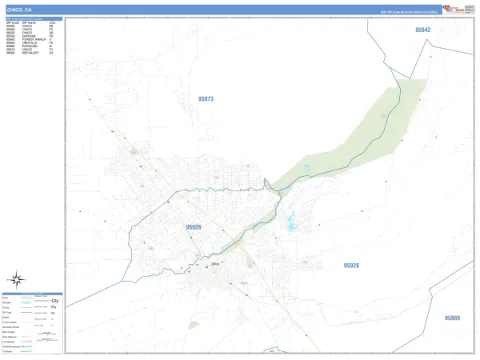 Chico, CA city map