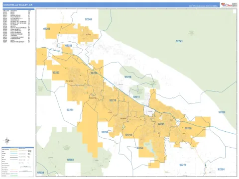 Coachella Valley, CA city map