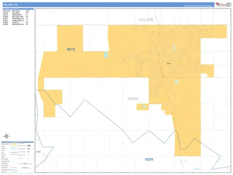 Delano, CA city map