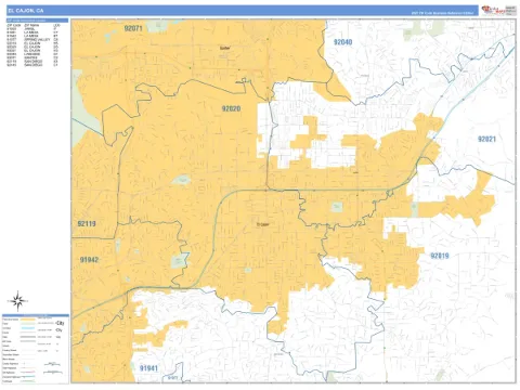 El Cajon, CA city map