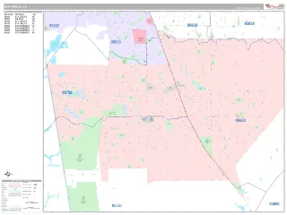 Elk Grove, CA Classic style ZIP Code wall map