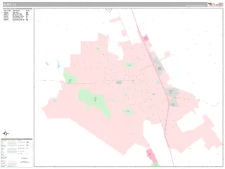Gilroy, CA Classic style ZIP Code wall map