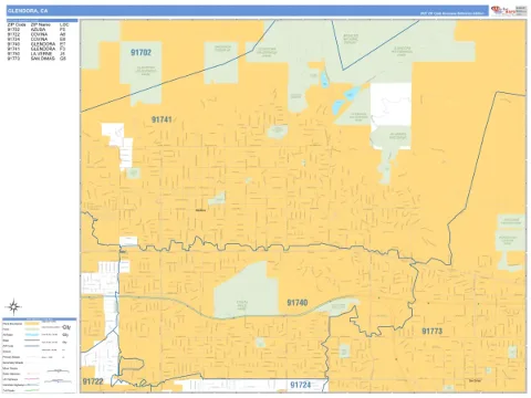 Glendora, CA city map