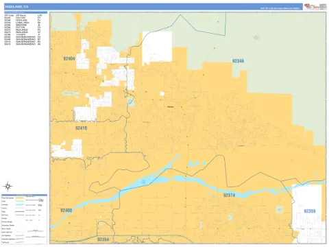 Highland, CA city map
