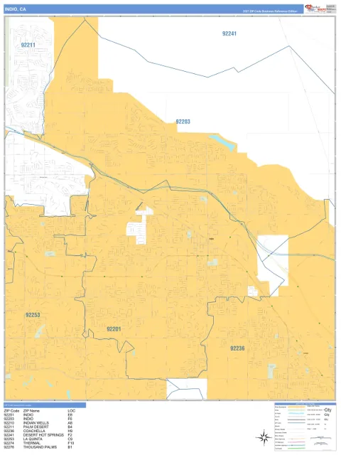 Indio, CA city map