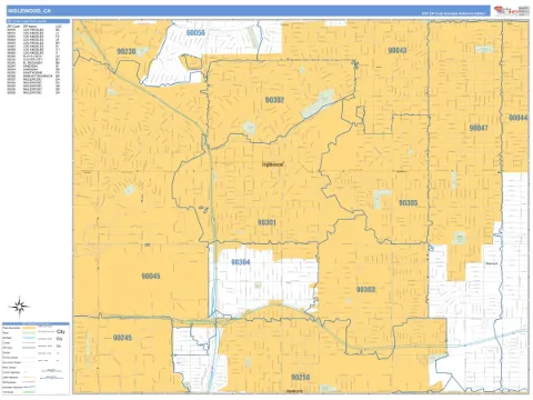 Inglewood, CA city map
