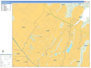 Lake Forest, CA Business Reference style ZIP Code wall map