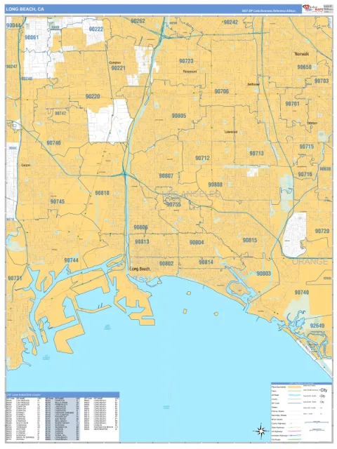 Long Beach, CA city map